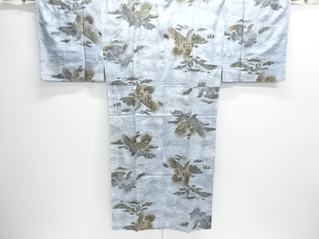JAPANESE KIMONO FOR MEN / UNUSED HITOE NAGAJUBAN / HAWK & PINE